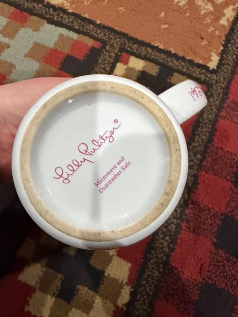 Lily Pulitzer floral ceramic coffee mug